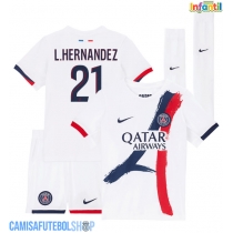 Camisa de time de futebol Paris Saint-Germain Lucas Hernandez #21 Replicas 2º Equipamento Infantil 2025-26 Manga Curta (+ Calças curtas)